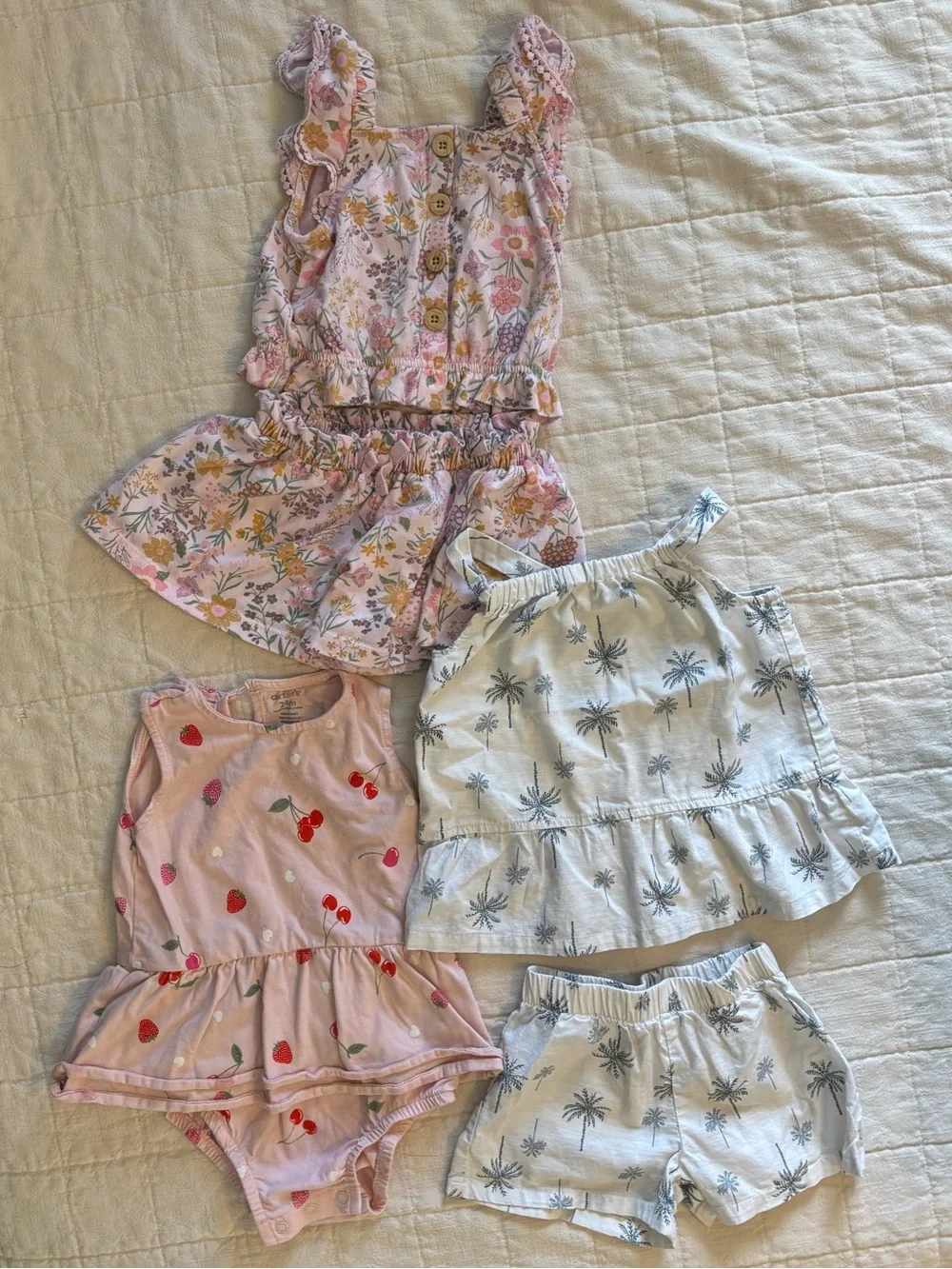 2T/24m girls toddler summer outfit bundle